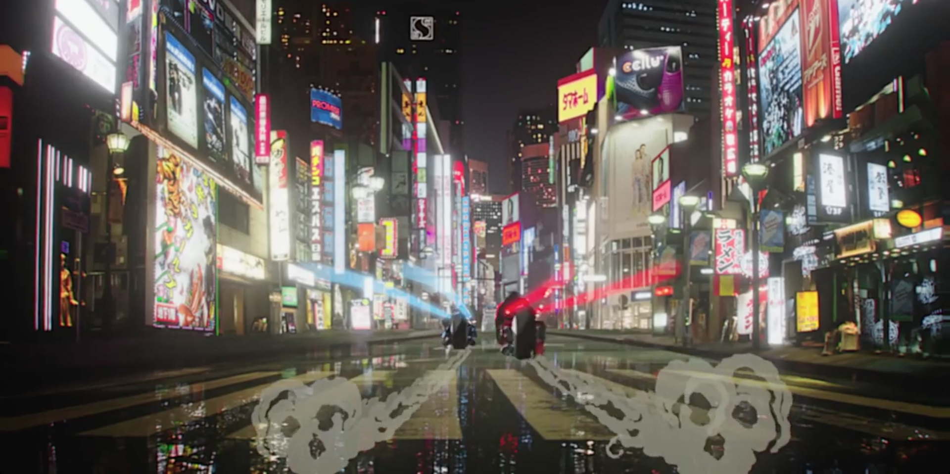 赛博朋克霓虹街道