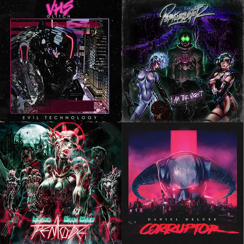 部分 Darksynth 专辑封面